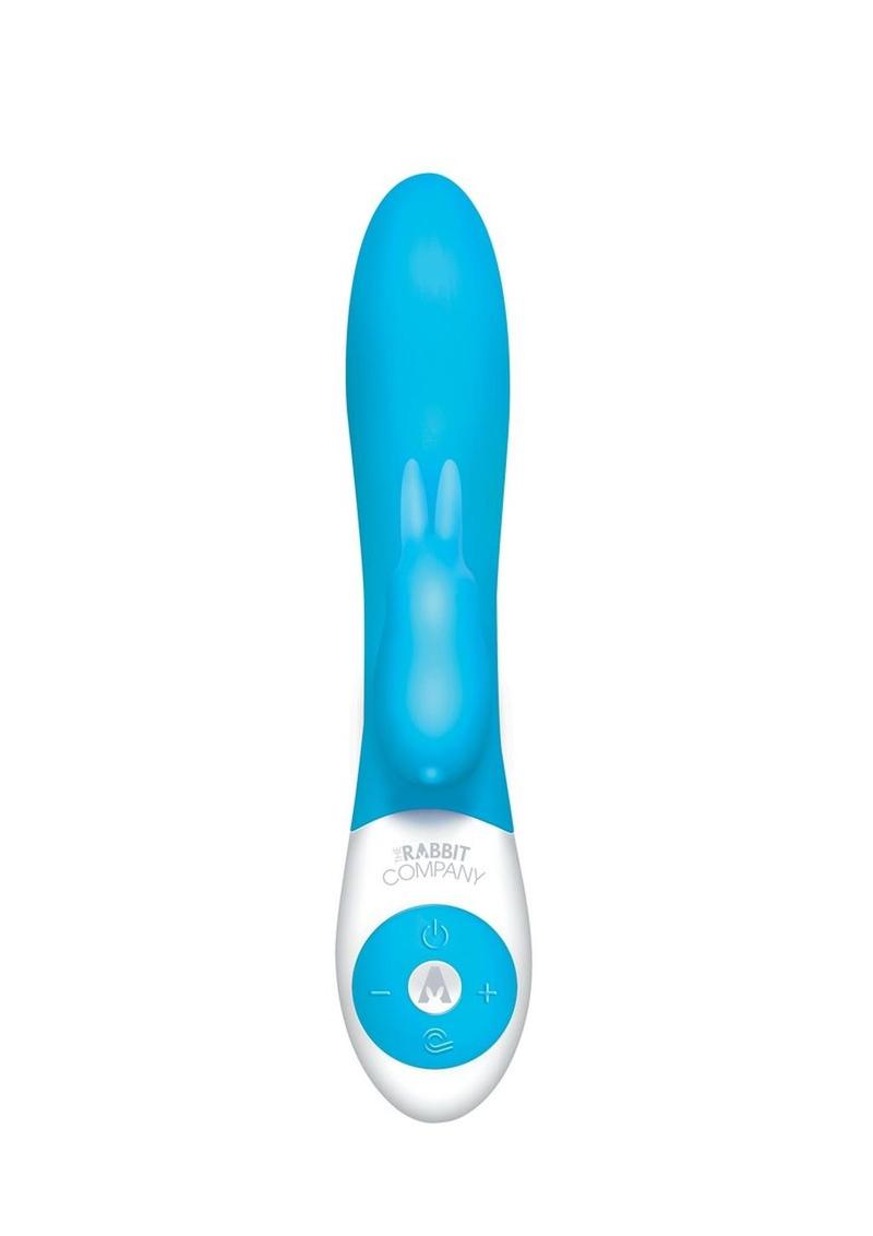 The Come Hither Rabbit Rechargeable Silicone G-Spot Vibrator - Blue