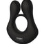 The Deluxe Rabbit Ring Rechargeable Silicone Couples Ring - Black