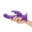 The G-Spot Rotating Rabbit Peg Rechargeable Silicone Vibrator - Purple