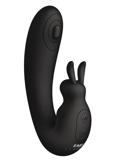 The Internal Rabbit Rechargeable Silicone Vibrator - Black