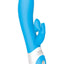 The Kissing Rabbit Rechargeable Silicone Vibrator with Clitoral Suction - Blue