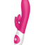 The Kissing Rabbit Rechargeable Silicone Vibrator with Clitoral Suction - Hot Pink/Pink