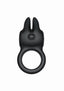 The Rabbit Love Ring Rechargeable Silicone Couples Ring - Black