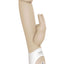 The Realistic Rabbit Rechargeable Silicone Triple Vibrator - Cream/Tan