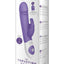The Thrusting Rabbit Rechargeable Silicone Vibrator with Clitoral Stimulation - Purple