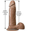 The Realistic Cock Dildo - Caramel - 6in