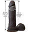The Realistic Cock Ultraskyn Dildo - Black - 8in