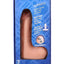 The Realistic Cock with Balls Ultraskyn Removable Vac-U-Lock Suction Cup - Vanilla - 7in