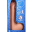 The Realistic Cock with Balls Ultraskyn Removable Vac-U-Lock Suction Cup - Vanilla - 9in