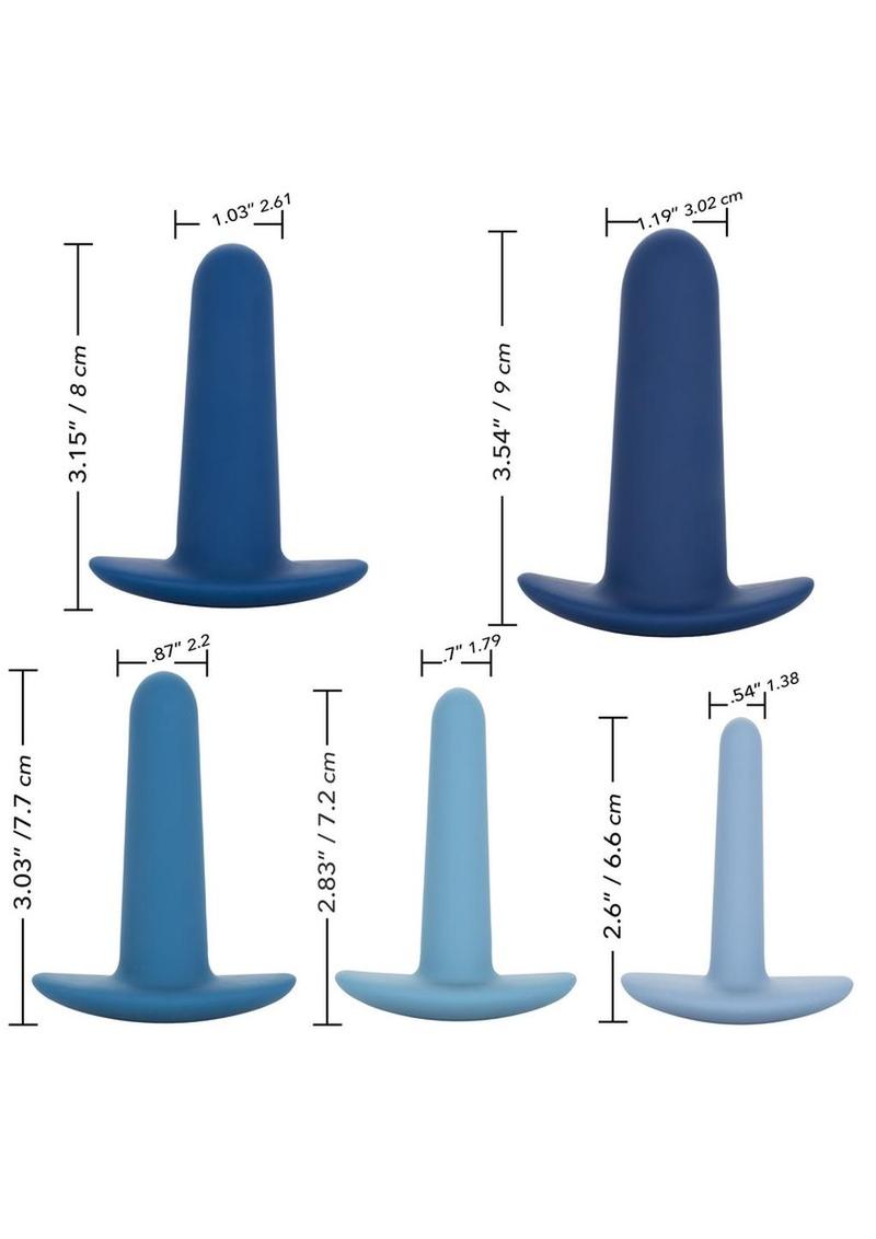 They Ology Wearable Anal Trainer - Blue - 5 Piece Set