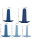 They Ology Wearable Anal Trainer - Blue - 5 Piece Set