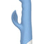 Thump and Thrust Rechargeable Silicone Vibrator with Clitoral Stimulator - Blue