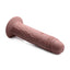 Thump It 7x Remote Control Vibrating and Thumping Silicone Rechargeable Dildo - Brown - 7.7in