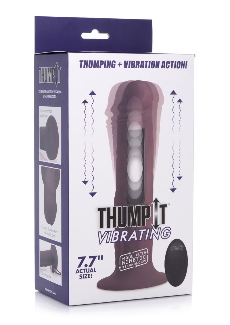 Thump It 7x Remote Control Vibrating and Thumping Silicone Rechargeable Dildo