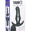 Thump-It Rechargeable Silicone Thumping Prostate Plug with Remote Control - Black