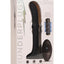Thunder Plugs Sliding Shaft Silicone Rechargeable Anal Plug with Remote Control - Black
