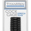 Titanmen Ribbed Stretch-To-Fit Cock Cage - Black