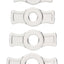 Titanmen Stretch-To-Fit Cock Rings - Clear - 4 Piece Kit