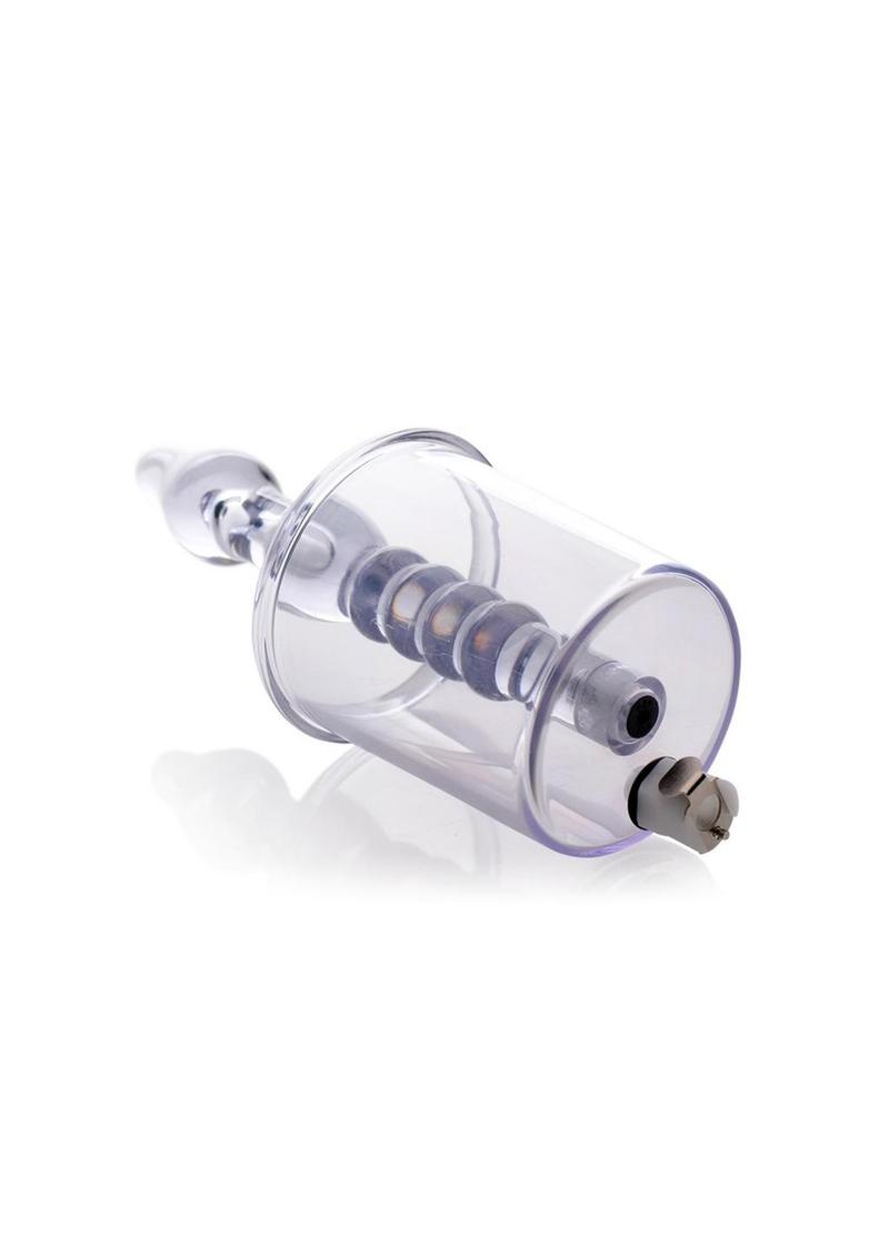 Tom Of Finland Anal Rosebud Vacuum W/Beaded Rod - Clear