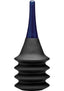 Tom Of Finland Hot Water Large Accordion Enema Bulb - Black/Blue