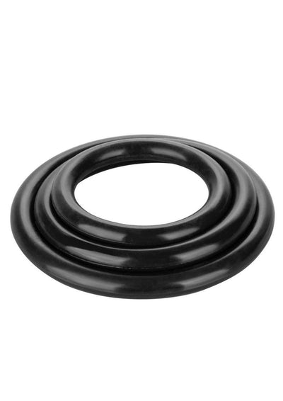 Tri Rings Cock Ring - Black - 3 Piece Set/Set