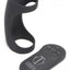 Trinity Men 7x G-Shaft Silicone Rechargeable Cock Ring with Remote Control - Black