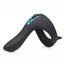 Trinity Men 7x Rechargeable Silicone Cock Ring with Taint Stimulator and Remote Control - Black