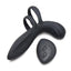 Trinity Men Rechargeable Silicone Vibrating Girth Enhancer with Remote Control