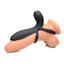Trinity Men Rechargeable Silicone Vibrating Girth Enhancer with Remote Control