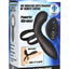 Trinity Men Rechargeable Silicone Vibrating Girth Enhancer with Remote Control - Black