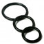 Trinity Men Silicone Cock Rings - Black - 3 Pack