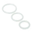 Trinity Men Silicone Cock Rings - Clear - 3 Pack
