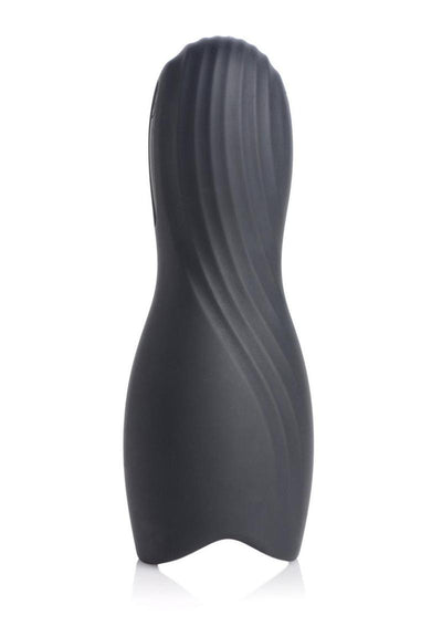 Trinity Vibes Rechargeable Silicone Penis Pleaser - Black