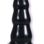 Triple Ripple Butt Plug - Black - Large