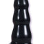 Triple Ripple Butt Plug - Black - Medium