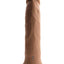 Twirl Jam Silicone Rechargeable Vibrating Dildo with Remote - Chocolate