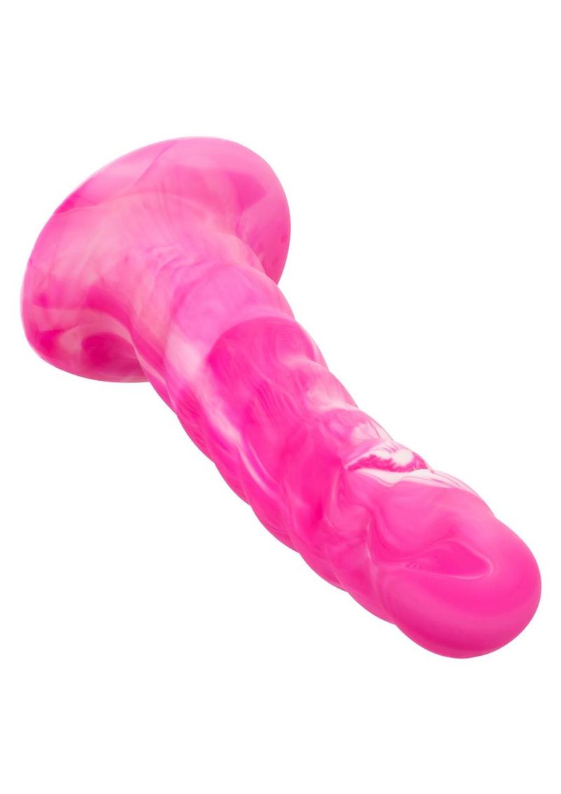 Twisted Love Twisted Ribbed Probe Silicone Anal Probe - Pink