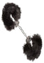 Ultra Fluffy Furry Cuffs - Black/Metal
