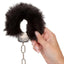 Ultra Fluffy Furry Cuffs - Black/Metal