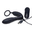 Under Control Rechargeable Silicone Prostate Vibrator and Cock Strap with Remote Control - Black