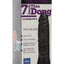 Vac-U-Lock Codeblack Thin Dildo - Black - 7in