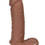 Vac-U-Lock Realistic Dildo - Brown/Caramel - 8in