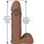 Vac-U-Lock Realistic Dildo - Brown/Caramel - 8in