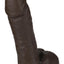 Vac-U-Lock Realistic Dildo - Brown/Chocolate - 8in