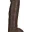 Vac-U-Lock Realistic Hung Dildo - Black - 12in