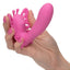 Venus Butterfly Pulsating Venus G Silicone Rechargeable Strap-On with Remote Control - Pink