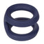 Viceroy Dual Ring Silicone Cock Ring - Blue