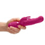 Vive Izara Triple Action Rechargeable Silicone Rotating Beaded G-Spot Rabbit Vibrator - Pink
