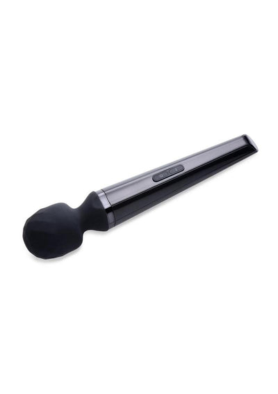 Wand Essentials Diamond Head Rechargeable Silicone Wand Massager - Black