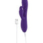 Wavy Rabbit Rechargeable Silicone Dual Motor Vibrator - Purple